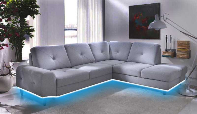 Sofá esquinero conjunto de salón tela textil sofá sofá esquinero esquina juego de tapicería