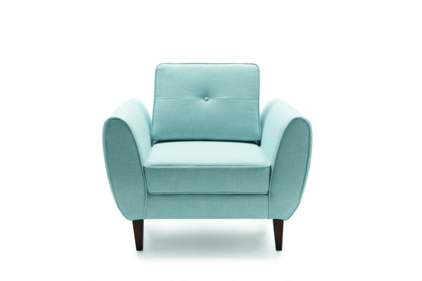 Diseño Chesterfield Tela Sofá Sillón de 1 plaza Sofás tapizados Lounge Club