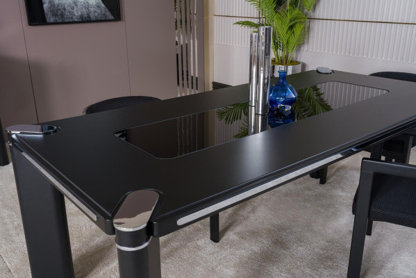 Juego de comedor 6 sillas mesa de comedor comedor conjunto de sillas de madera de diseñador nuevo