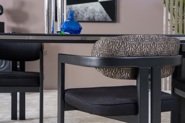 Juego de comedor 6 sillas mesa de comedor comedor conjunto de sillas de madera de diseñador nuevo