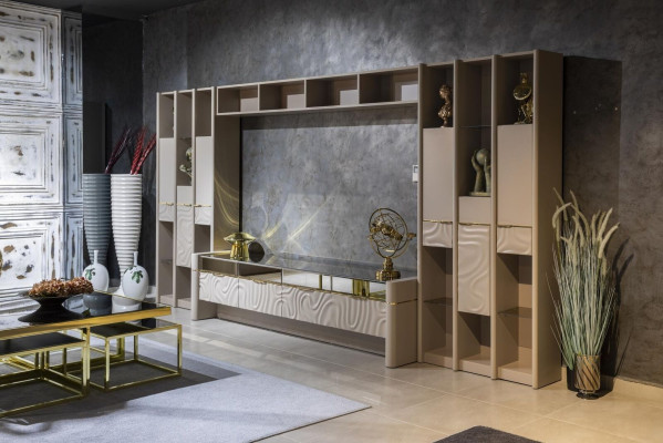 Mueble de salón de diseño, armario de pared, estante de pared, muebles de salón.