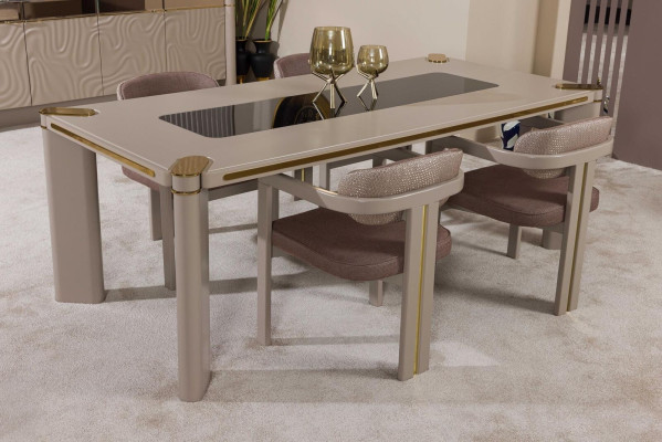 Juego de comedor 4 sillas Conjunto de mesa de comedor Sillas de madera de diseñador Nuevo