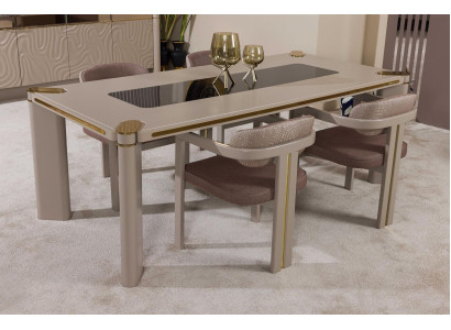 Juego de comedor 4 sillas Conjunto de mesa de comedor Sillas de madera de diseñador Nuevo