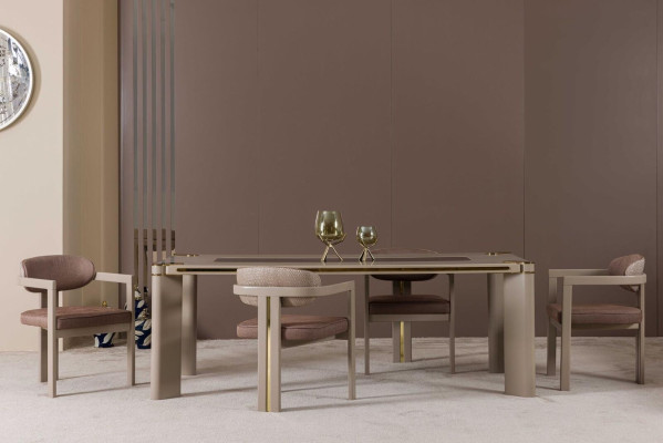 Juego de comedor 4 sillas Conjunto de mesa de comedor Sillas de madera de diseñador Nuevo