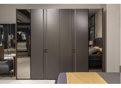 Armario moderno de lujo armario de madera armarios de vidrio taupe dormitorio