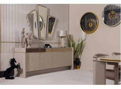 Mueble aparador de lujo de madera moderno de 225 cm.