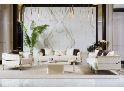 Sofá conjunto 3+3+1 plazas, conjunto de sillón moderno Relax sillón muebles nuevo.