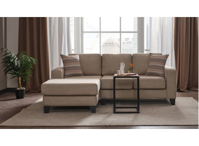 Sofá de esquina en forma de L textil Sofá sofisticado de esquina con cojines premium Muebles sofá sofás