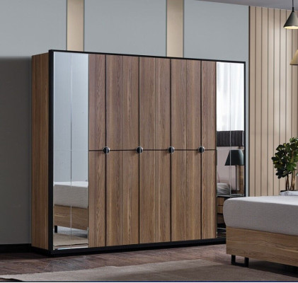 Armario Armarios Diseño de armario Madera 246 cm Moderno Muebles Nuevo