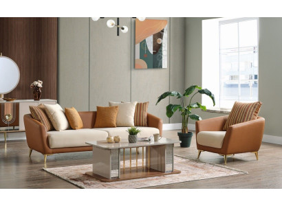 Sofá de tela de 3 + 1 plazas de madera, sofá de 3 plazas, moderno, sillón, juego completo.