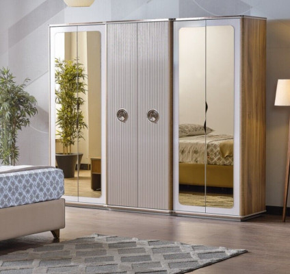 Guardarropa moderno de dormitorio de madera mueble nuevo armario reajustado nuevo