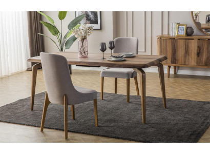 Comedor conjunto de 7 piezas. Mesa de comedor + 6 sillas diseñador madera juego de muebles nuevo.
