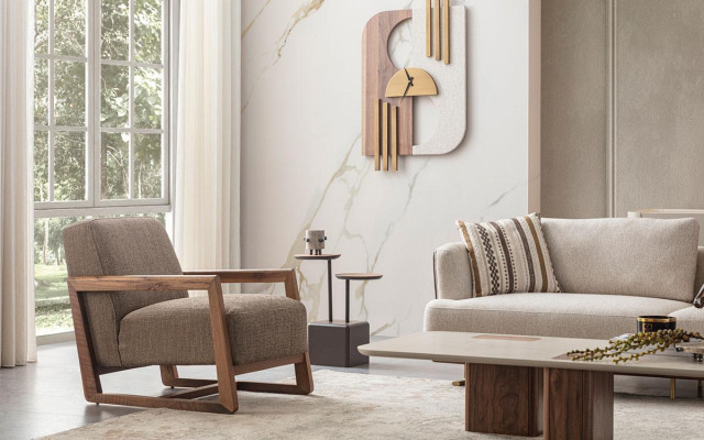 Conjunto de sofás 3+3+1 plazas Sillón Relax de estilo moderno Estilo moderno de lujo 3 piezas para la sala de estar.