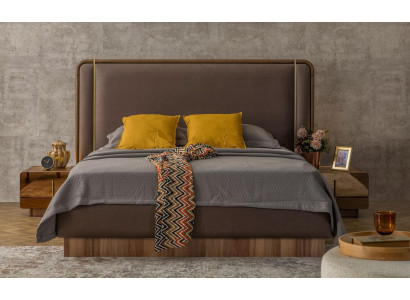 Conjunto moderno de dormitorio cama + 2 mesitas de noche, muebles de diseño, nuevo, 3 piezas.