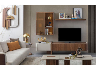 Mueble para salón, diseño de sala de estar, armario de pared, estantería de pared nueva