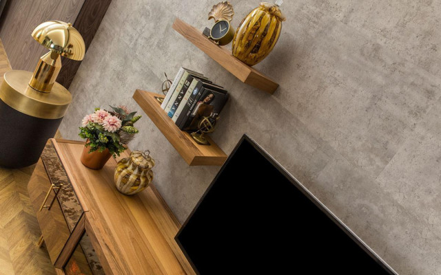 Muebles de salón de diseño, armario de pared nuevo, estantería nueva.