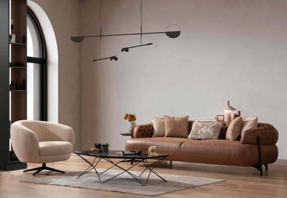Sofá de 3 plazas más 1 butaca, conjunto de sillones modernos para relax, muebles nuevos de lujo.