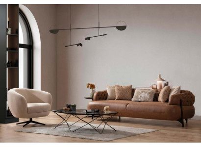 Sofá de 3 plazas más 1 butaca, conjunto de sillones modernos para relax, muebles nuevos de lujo.