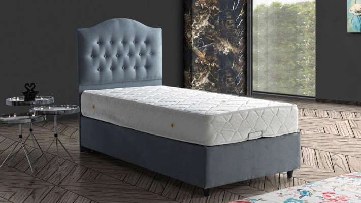 Diseño de cama de lujo Chesterfield acolchado de muebles de dormitorio modernos 90x190 de lujo