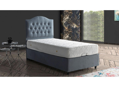Diseño de cama de lujo Chesterfield acolchado de muebles de dormitorio modernos 90x190 de lujo