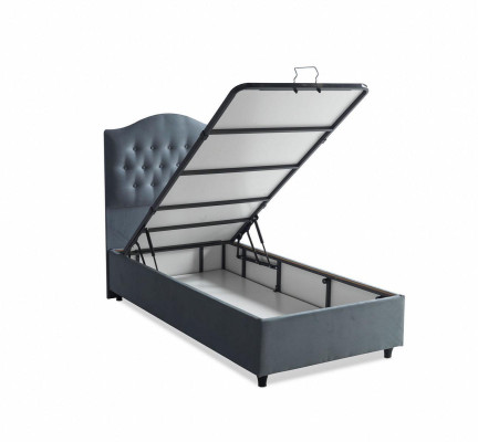 Diseño de cama de lujo Chesterfield acolchado de muebles de dormitorio modernos 90x190 de lujo