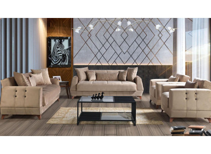 Sofá conjunto 3+2+1+1 asientos Sofá Set completo Sillón Relax 4 piezas.