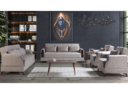 Sofá 3+2+1+1 Asientos Set de muebles de lujo Sofá moderno de 4 piezas Nuevo