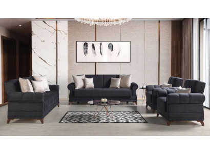 Conjunto de sofás 3+2+1+1 asientos Textil Moderno Completo 2 sillones Sofá de 3 plazas de lujo