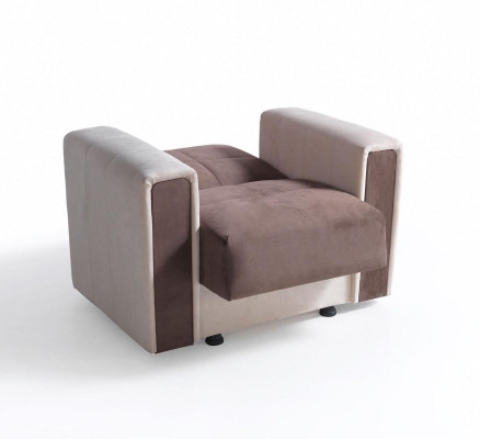 Sofá esquinero en forma de L con sillón y otomana, tela, totalmente tapizado, premium, sala de estar moderna.