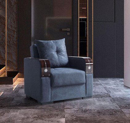 Sofá 3+1 plazas de tela de madera, sofá de 3 plazas moderno con juego completo de sillón 1.