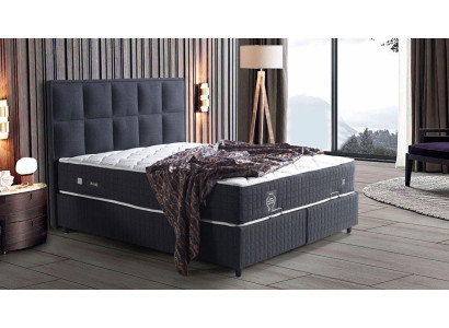 Cama doble de diseño de madera, camas de diseño, muebles de dormitorio, cama boxspring.