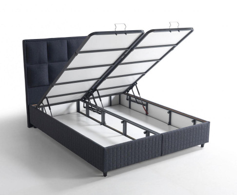 Cama doble de diseño de madera, camas de diseño, muebles de dormitorio, cama boxspring.