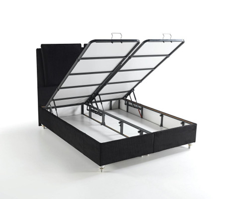 Diseño de cama Camas de lujo Boxspring Acolchado Dormitorio Muebles Moderno Lujo