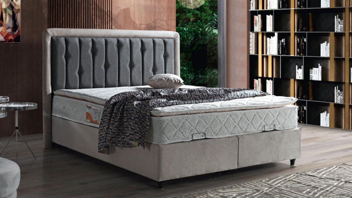 Cama de diseño cama doble camas de lujo dormitorio tapizado muebles 180x200