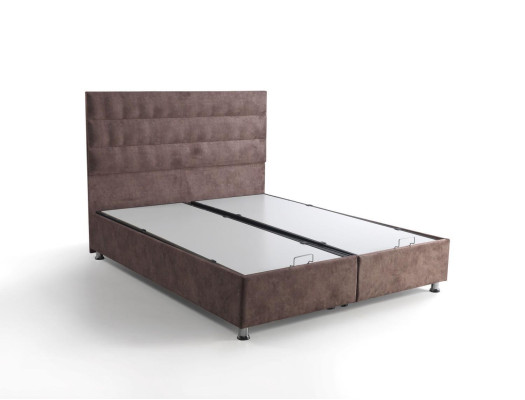 Diseño de cama Cama de lujo con almacenamiento en el somier Muebles de dormitorio tapizados en tela 160x200