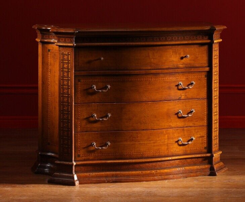 Cómoda de campo Armario de madera Gabinetes Muebles Consolas Muebles italianos Marrón