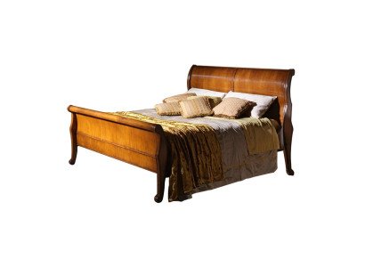 Cama Marrón Dormitorio Muebles de madera Diseño textil Hotel Camas Estilo art déco Nuevo