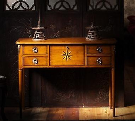 Consola Mesita de noche Auxiliar Mesas de madera Consolas Mesilla de noche clásica Nueva