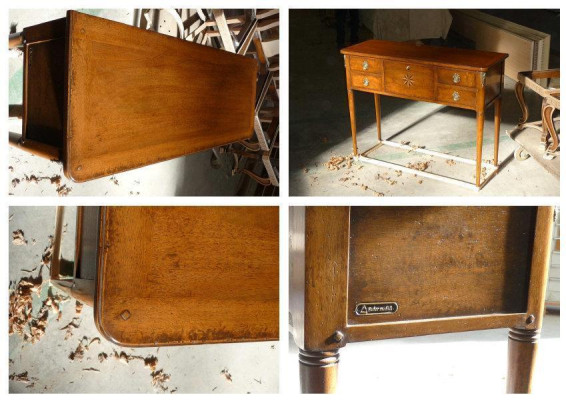 Consola Mesita de noche Auxiliar Mesas de madera Consolas Mesilla de noche clásica Nueva