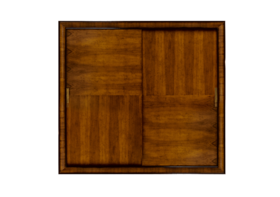 Armario de ropa de madera de color marrón, mueble de diseño de lujo con puertas correderas, nuevo.