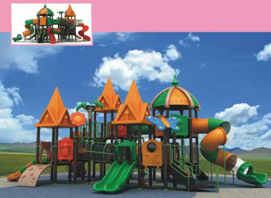 Torre de juegos con tobogán Torre de escalada Equipo de juego Instalación al aire libre Patio de recreo