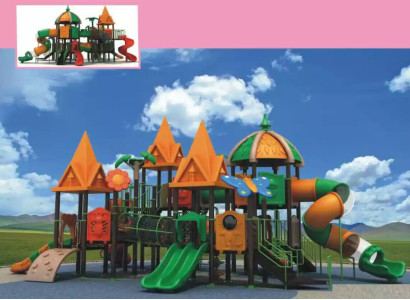 Torre de juegos con tobogán Torre de escalada Equipo de juego Instalación al aire libre Patio de recreo