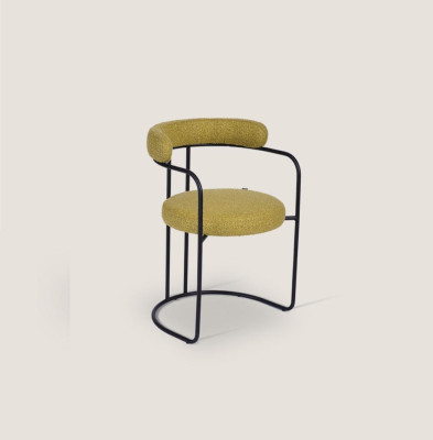 Silla de diseño - Color verde - Silla tapizada - Sillón de salón - Muebles elegantes