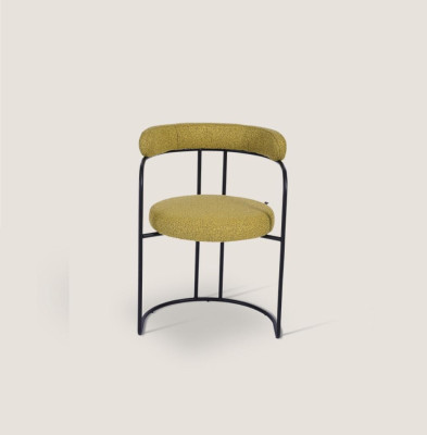 Silla de diseño - Color verde - Silla tapizada - Sillón de salón - Muebles elegantes