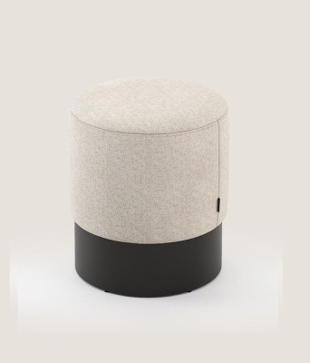 Puf diseñador, taburete de textiles elegante, asiento, mueble de dormitorio.
