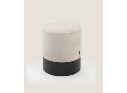Puf diseñador, taburete de textiles elegante, asiento, mueble de dormitorio.