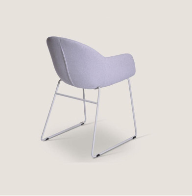 Sillas de comedor de color lila Diseñador Silla tapizada moderna Silla con reposabrazos nueva
