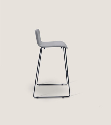 Taburete alto de bar gris claro Lujo Sillas Tapizado Muebles de diseñador Estilo
