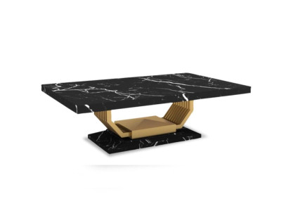 Mesa negra muebles de comedor Lujo Mesa de comedor de mármol Diseñador Mesas
