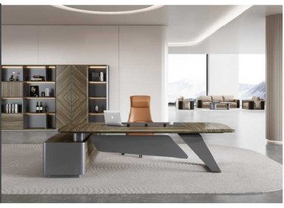 Escritorio de lujo, escritorio de trabajo, escritorio en esquina, mesa, muebles de decoración.